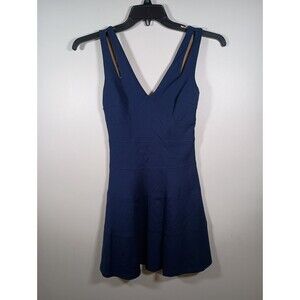 NWT Ali and Jay Navy Blue Lace Sleeveless Cutout Skater Flare Dress Size XS